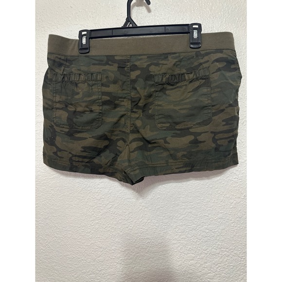 a.n.a  Womens Camo Cargo Shorts Size 10 Elastic Waist Drawstring Pockets - Picture 4 of 6